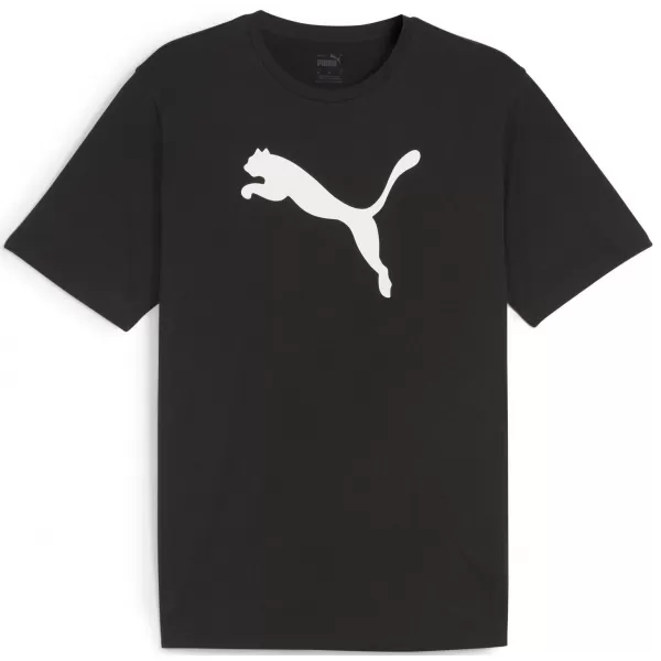 Srajca PUMA TEAMRISE LOGO JERSEY COTTON 658705_03 PUMA ČRNA/PUMA BELA 