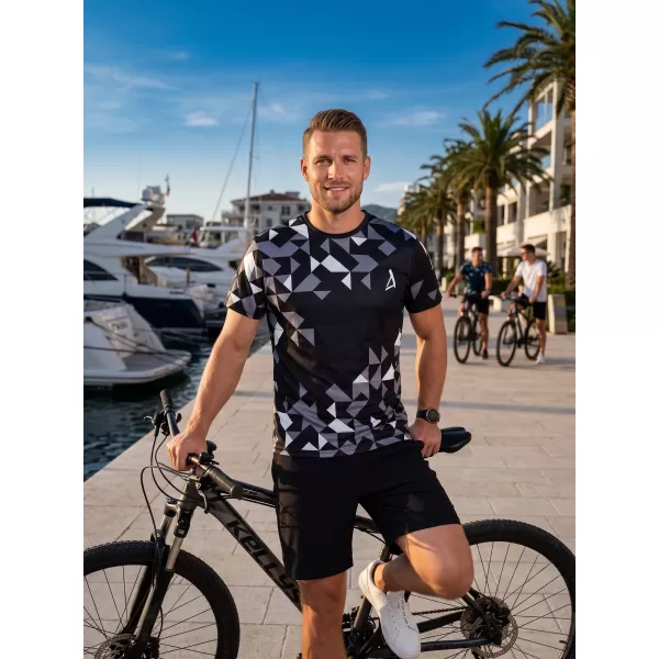  Moška premium funkcionalna majica s kratkimi rokavi ALTISPORT VOJ/ALM108TR01 ČRNA 