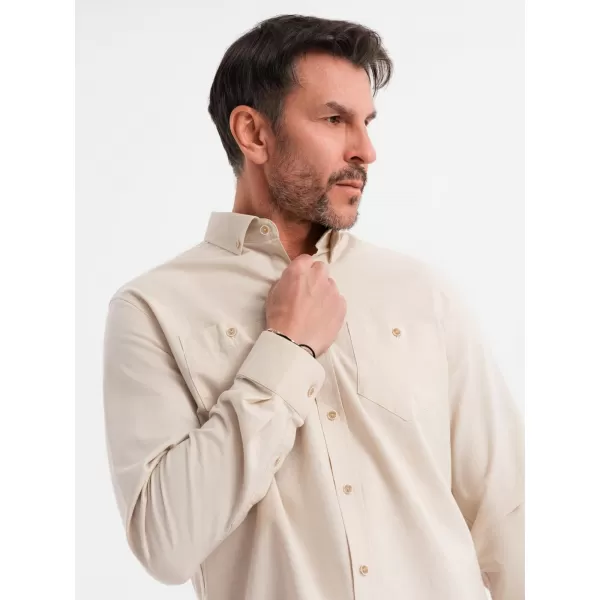  Srajca OMBRE OM-SHCS-0134 SMETANA 