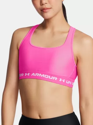 Ženski nedrček UNDER ARMOUR CROSSBACK MID BRA 1361034-656 ROZA