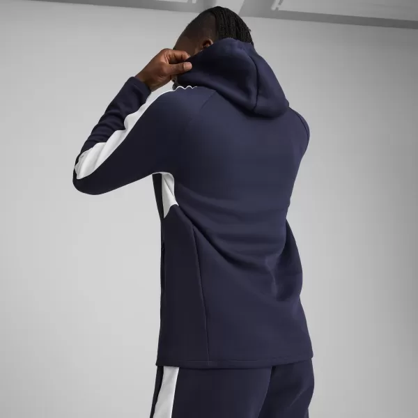  Moška jopica PUMA TEAMEVOSTRIPE HOODY 659954_06 PUMA NAVY/PUMA SILVER 