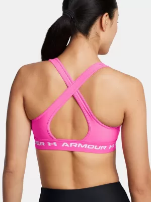 Ženski nedrček UNDER ARMOUR CROSSBACK MID BRA 1361034-656 ROZA