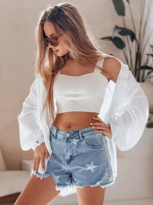 Ženske kratke hlače DSTREET MOONSTAR SY0471 MODRO