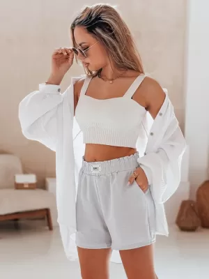 Ženske kratke hlače DSTREET OWN STYLE SY0454 SVETLO SIVA