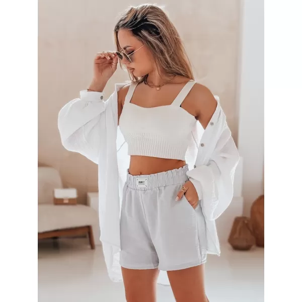  Ženske kratke hlače DSTREET OWN STYLE SY0454 SVETLO SIVA 