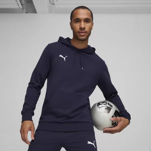  Moška jopica PUMA TEAMGOAL CASUALS HOODY 658618_06 PUMA NAVY/PUMA WHITE 