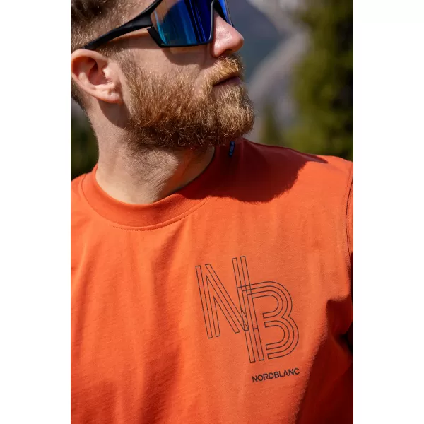  Moška majica s kratkimi rokavi NORDBLANC NBSMT8161 ORANŽNA 