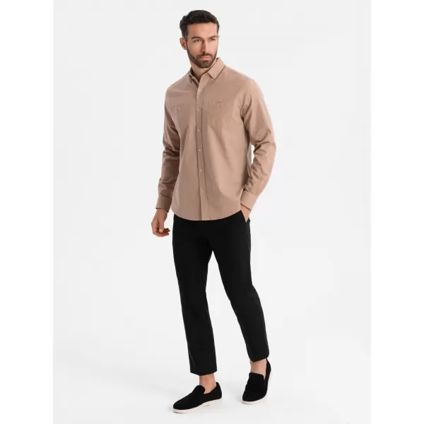  Srajca OMBRE OM-SHCS-0134 SVETLO RJAVA 