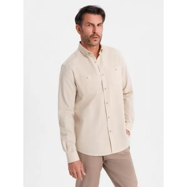  Srajca OMBRE OM-SHCS-0134 SMETANA 