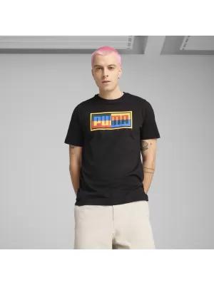 Srajca PUMA GRAPHICS BOX TEE 684827_01 PUMA ČRNA