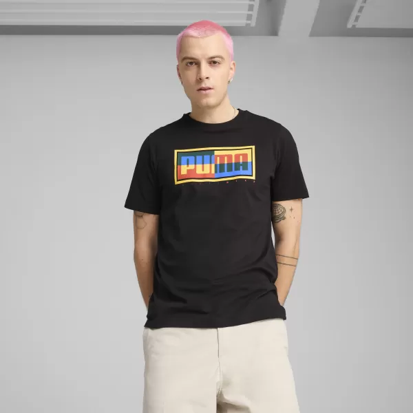  Srajca PUMA GRAPHICS BOX TEE 684827_01 PUMA ČRNA 