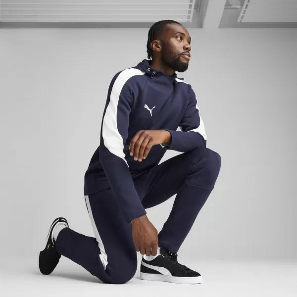  Moška jopica PUMA TEAMEVOSTRIPE HOODY 659954_06 PUMA NAVY/PUMA SILVER 
