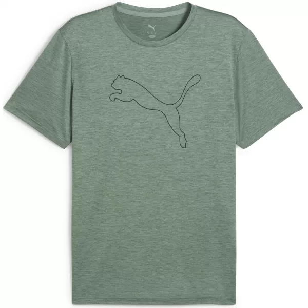  Srajca PUMA M TAD ESS HEATHER CAT TEE 525907_30 ZELENA LUNA HEATHER 