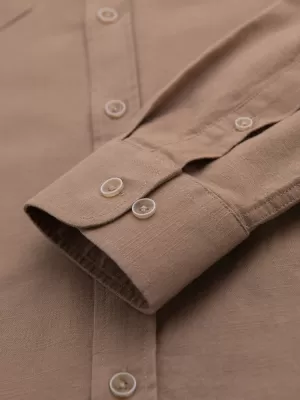 Srajca OMBRE OM-SHCS-0134 SVETLO RJAVA