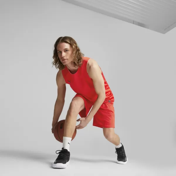  Kratke hlače PUMA HOOPS TEAM PRACTICE SHORT 676641_03 PUMA RDEČA 