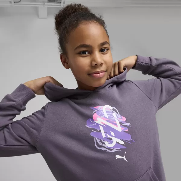  Otroška jopica PUMA NEYMAR JR CREATIVITYHOODIEJR 660100_01 VIJOLIČNO OGLJE 