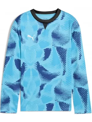 Otroški dres PUMA TEAMTARGET GK LS JERSEY JR 706521_02 BRIGHT AQUA / BRIGHT AQUA / PUMA BELA