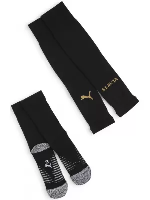 Nogometne nogavice PUMA TEAM SKS PLAIN SOCKS PROMO 775221_06 PUMA ČRNA/MAT PUMA ZLATO
