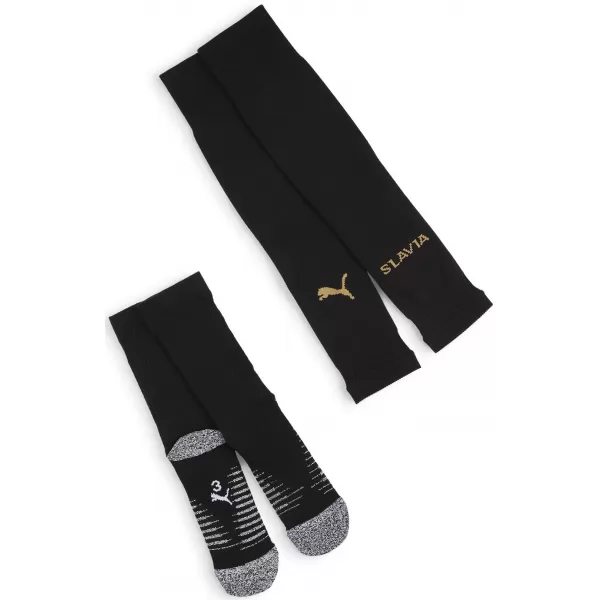  Nogometne nogavice PUMA TEAM SKS PLAIN SOCKS PROMO 775221_06 PUMA ČRNA/MAT PUMA ZLATO 