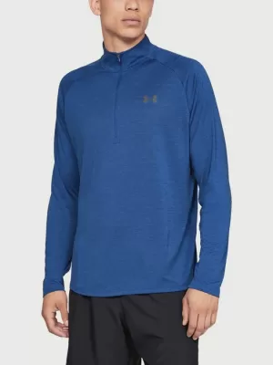 Moška majica s kratkimi rokavi UNDER ARMOUR TECH 1/2 ZIP 2.0 1328495-400 MODRA