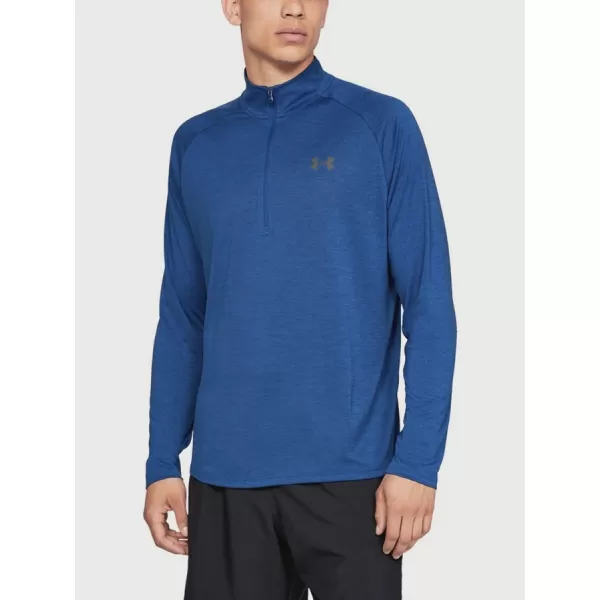  Moška majica s kratkimi rokavi UNDER ARMOUR TECH 1/2 ZIP 2.0 1328495-400 MODRA 
