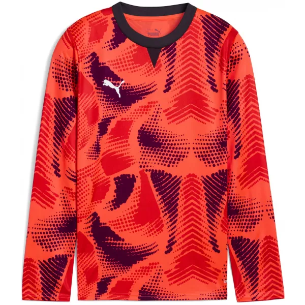  Otroški dres PUMA TEAMTARGET GK LS JERSEY JR 706521_01 NRGY RED / NRGY RDEČA / PUMA BELA 
