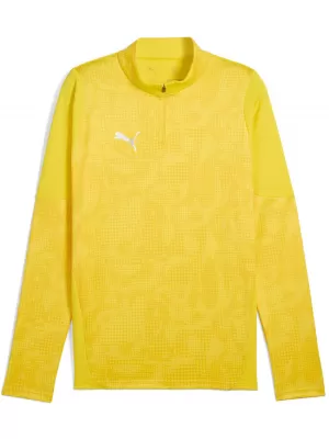 Moška jopica PUMA TEAMCUP TRAINING 1/4 ZIP TOP 659164_07 FASTER YELLOW/ HITREJE RUMENO/PUMA SREBRO