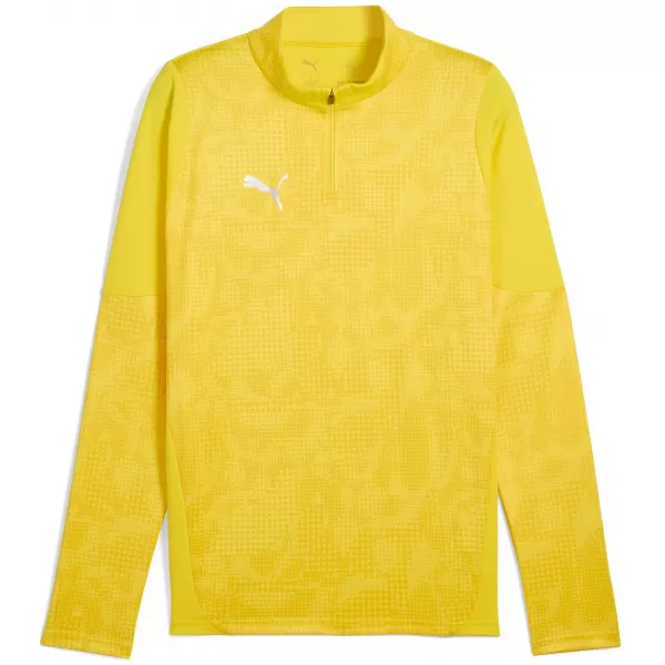  Moška jopica PUMA TEAMCUP TRAINING 1/4 ZIP TOP 659164_07 FASTER YELLOW/ HITREJE RUMENO/PUMA SREBRO 