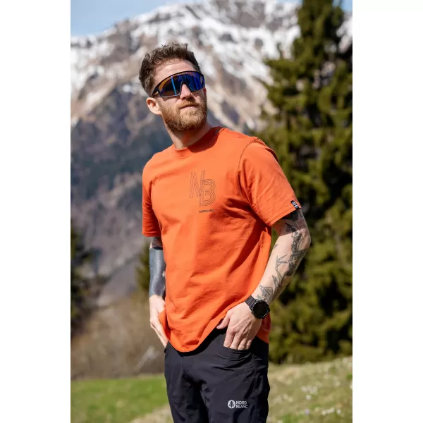 Moška majica s kratkimi rokavi NORDBLANC NBSMT8161 ORANŽNA 