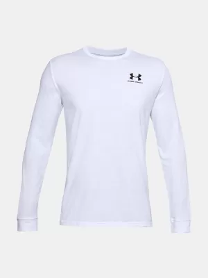 Moška majica s kratkimi rokavi UNDER ARMOUR SPORTSTYLE LEFT CHEST LS 1329585-100 BELA