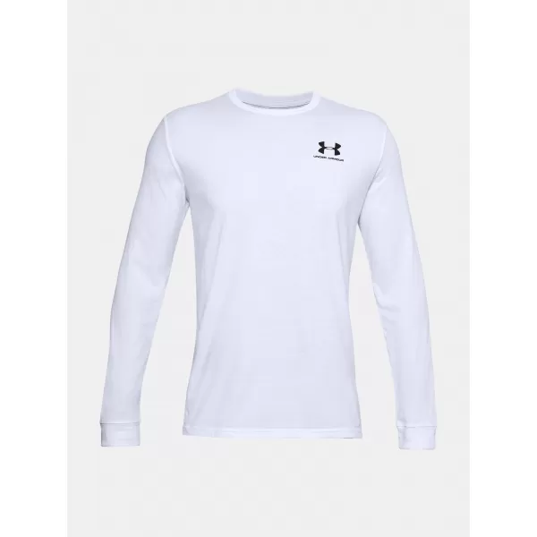  Moška majica s kratkimi rokavi UNDER ARMOUR SPORTSTYLE LEFT CHEST LS 1329585-100 BELA 