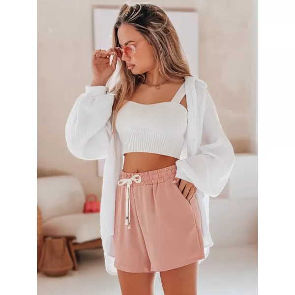  Ženske kratke hlače DSTREET HOT VIBE SY0443 ROZA 