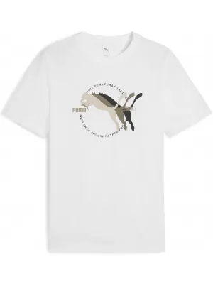 Srajca PUMA GRAPHICS MULTIPLE LOGO TEE 684826_02 PUMA BELA