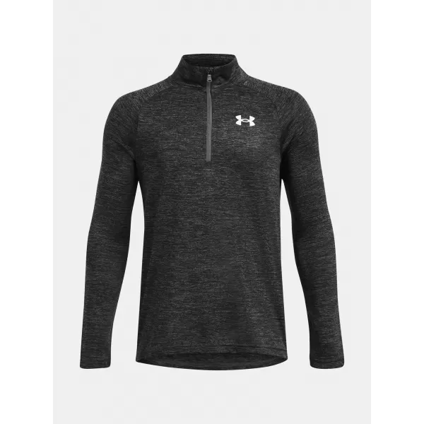  Fantovska majica s kratkimi rokavi UNDER ARMOUR TECH 2.0 1/2 ZIP 1363286-026 SIVA 