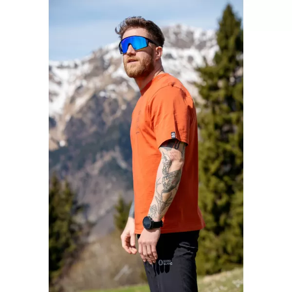  Moška majica s kratkimi rokavi NORDBLANC NBSMT8161 ORANŽNA 