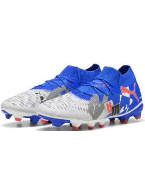Škornji PUMA FUTURE 8 MATCH FOREVER FG/AG 108423_01 BELA/MODRA/SIVA/ČRNA/RDEČA