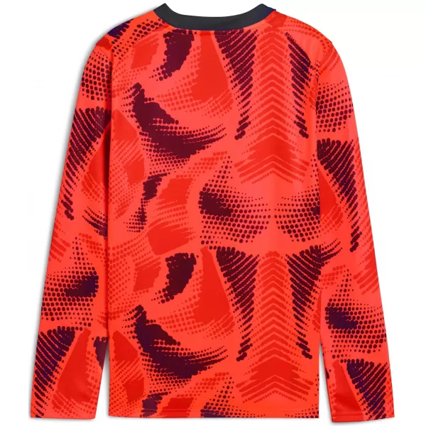  Otroški dres PUMA TEAMTARGET GK LS JERSEY JR 706521_01 NRGY RED / NRGY RDEČA / PUMA BELA 