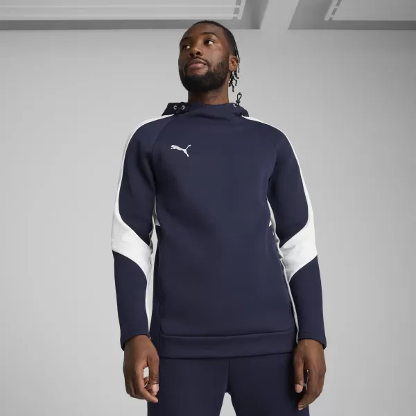  Moška jopica PUMA TEAMEVOSTRIPE HOODY 659954_06 PUMA NAVY/PUMA SILVER 