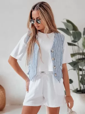 Ženske kratke hlače DSTREET OWN STYLE SY0456 BELA