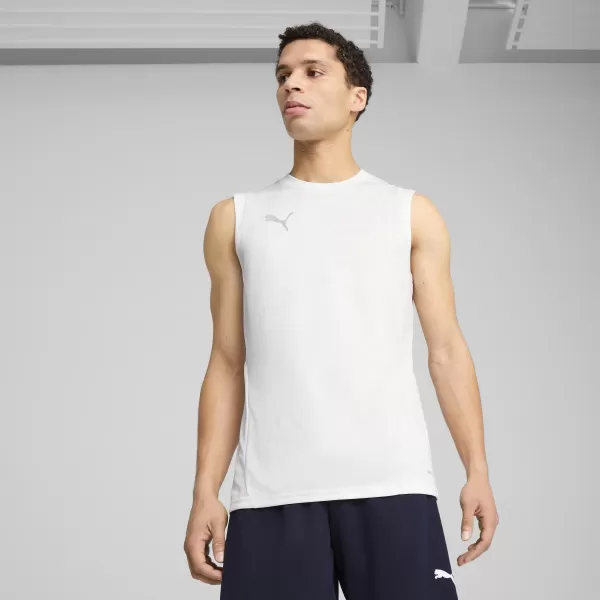  Moški dres PUMA TEAMCUP TRAINING SL JERSEY 659168_04 PUMA WHITE/PUMA SILVER 