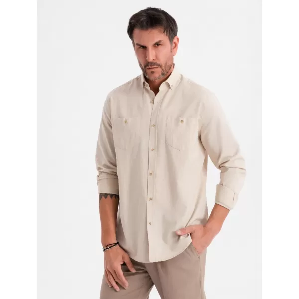  Srajca OMBRE OM-SHCS-0134 SMETANA 