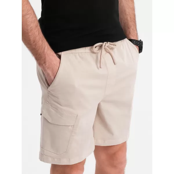  Kratke hlače OMBRE OM-SRCG-0194 SMETANA 