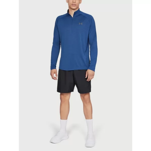  Moška majica s kratkimi rokavi UNDER ARMOUR TECH 1/2 ZIP 2.0 1328495-400 MODRA 