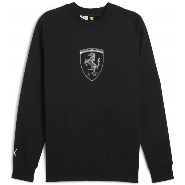  Moška jopica PUMA FERRARI RACE BIG SHIELD CREW 630193_01 PUMA ČRNA 