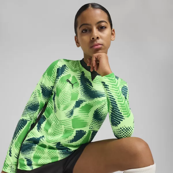  Otroški dres PUMA TEAMTARGET GK LS JERSEY JR 706521_20 FIZZY LIME / FIZZY LIME / PUMA ČRNA 
