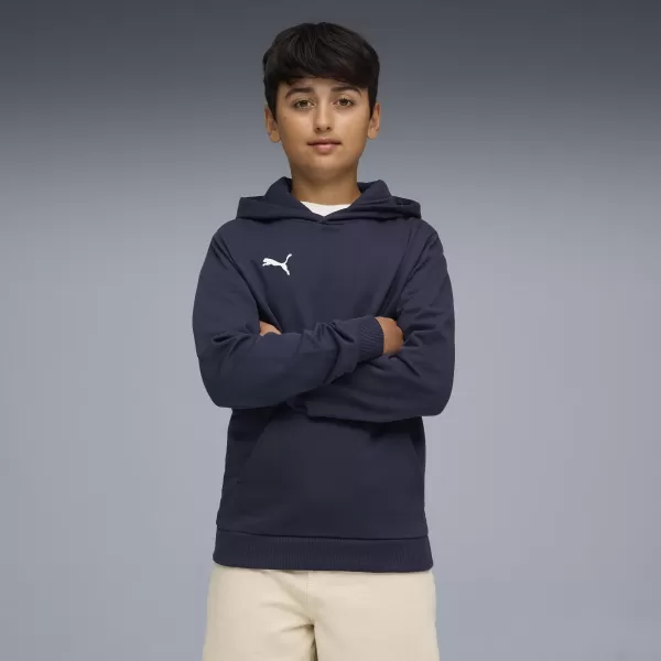  Otroška trenirka PUMA TEAMGOAL CASUALS HOODY JR 658619_06 PUMA NAVY/PUMA WHITE 