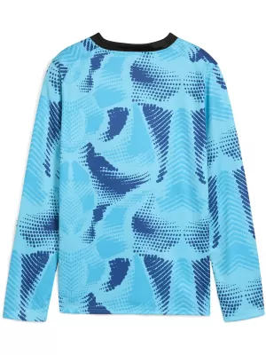 Otroški dres PUMA TEAMTARGET GK LS JERSEY JR 706521_02 BRIGHT AQUA / BRIGHT AQUA / PUMA BELA