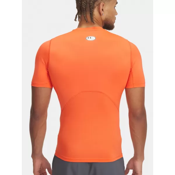  Moška majica s kratkimi rokavi UNDER ARMOUR HG ARMOUR COMP SS 1361518-847 ORANŽNA 