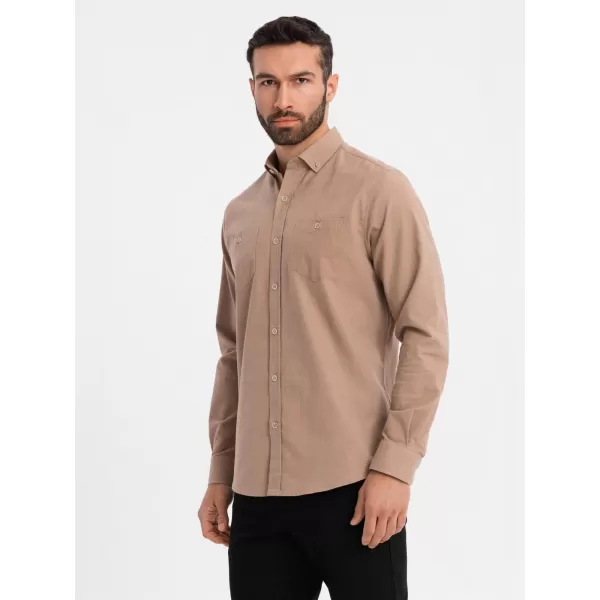  Srajca OMBRE OM-SHCS-0134 SVETLO RJAVA 