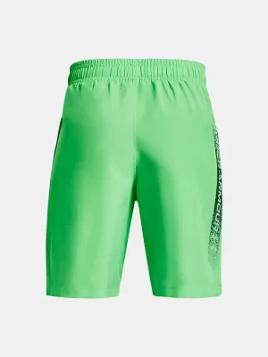 Fantovske kratke hlače UNDER ARMOUR WOVEN GRAPHIC SHORTS 1370178-316 ZELENA
